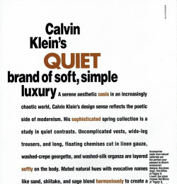 Calvin Klein\'s Quiet Brand...