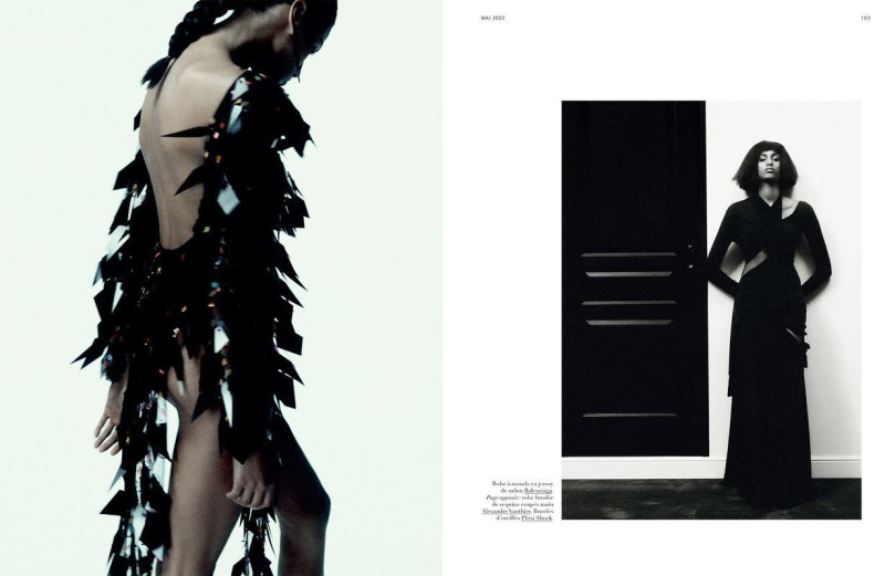 Imaan Hammam featured in Le noir à nu, May 2023