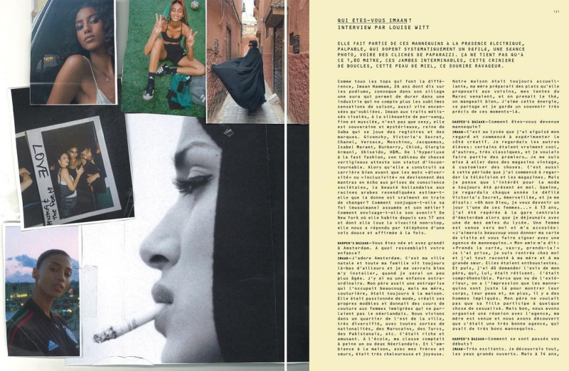 Imaan Hammam featured in Le noir à nu, May 2023