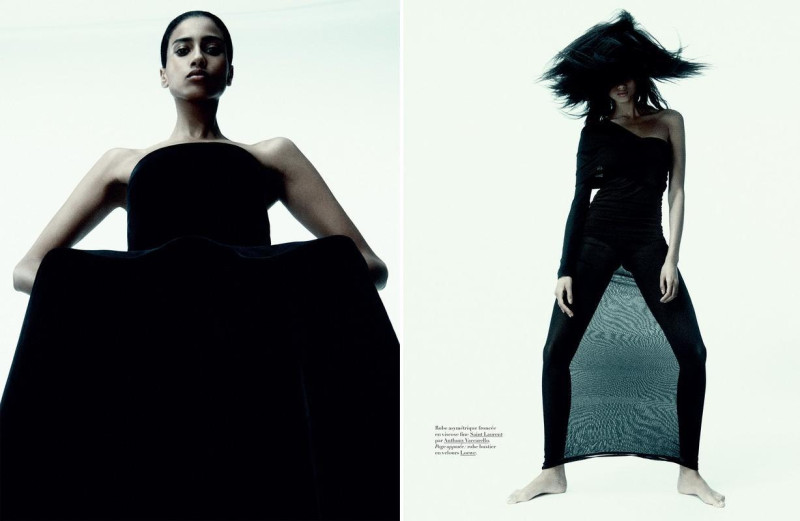 Imaan Hammam featured in Le noir à nu, May 2023