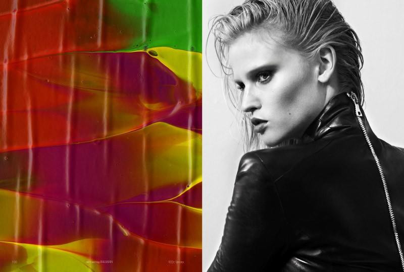 Lara Stone featured in Leather And Stone, September 2012