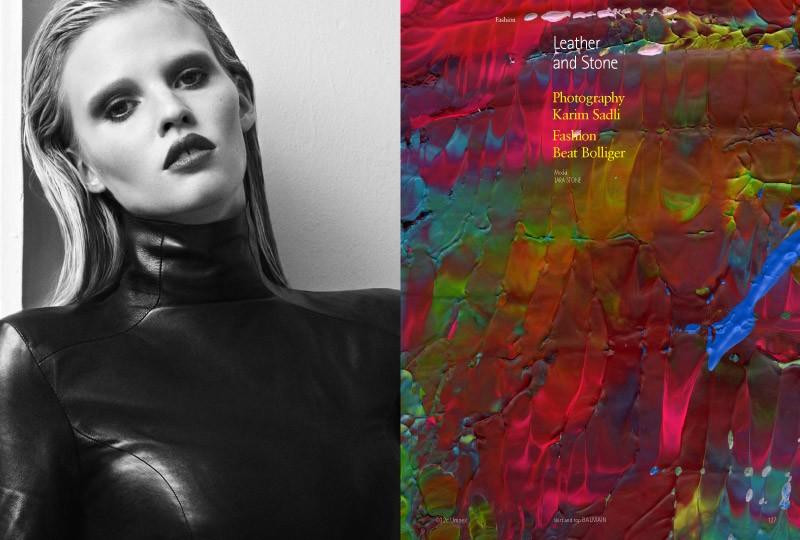 Lara Stone featured in Leather And Stone, September 2012