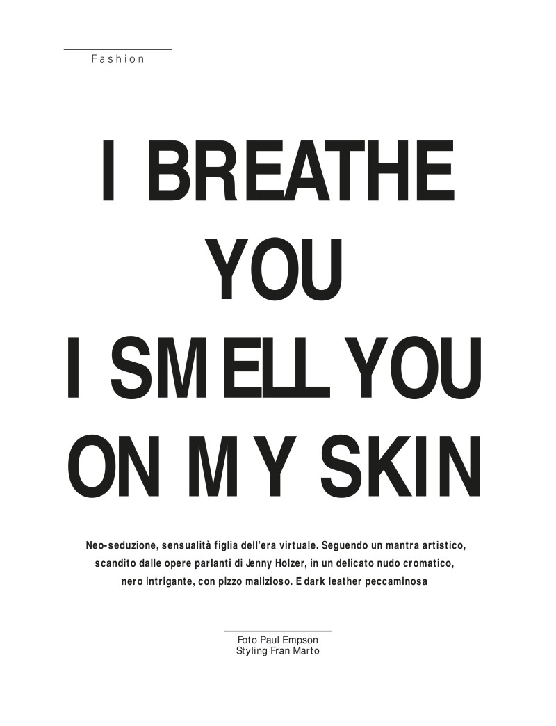 Katlin Aas featured in I Breathe You I Smell You On My Skin, June 2020