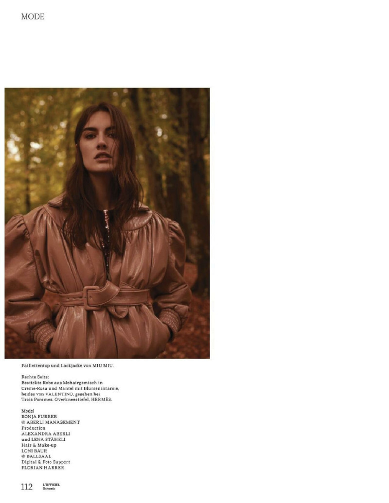 Ronja Furrer featured in Ronja Furrer By Andreas Ortner, December 2018