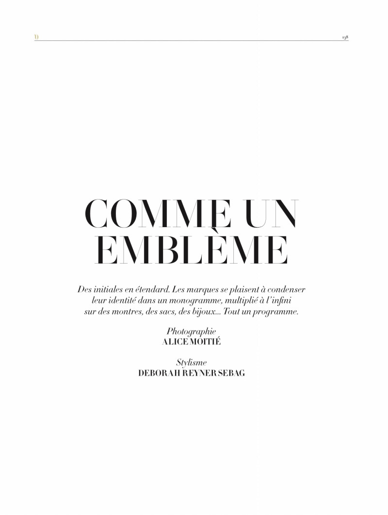 Comme Un Embleme, April 2016