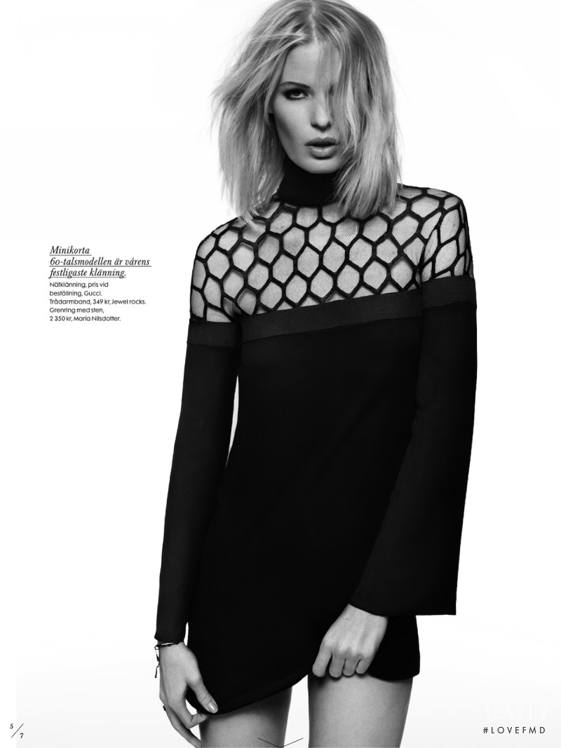 Caroline Winberg featured in Svart Katt, April 2013