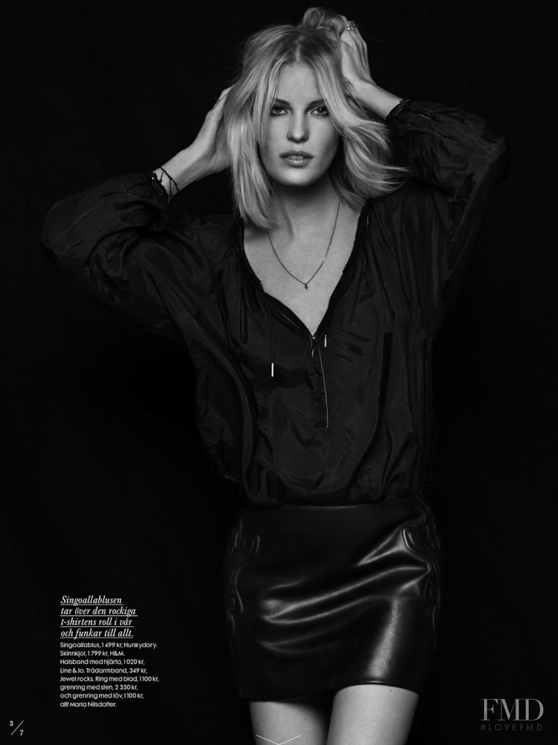 Caroline Winberg featured in Svart Katt, April 2013