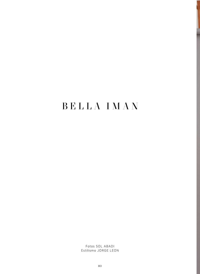 Iman Kaumann featured in Bella Iman, August 2020