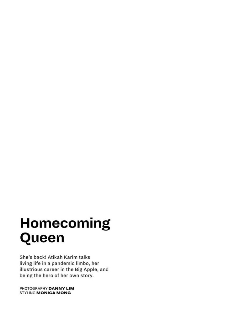 Atikah Karim featured in Homecoming Queen, August 2020