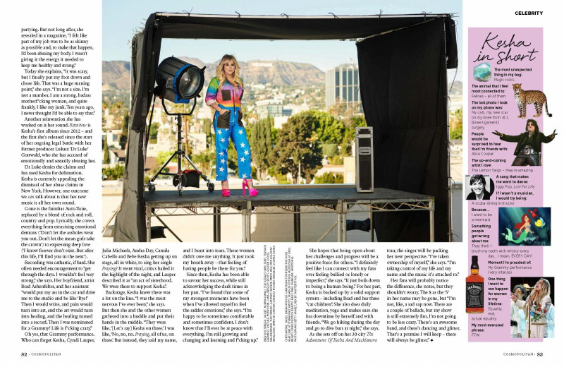 Kesha in control, July 2018