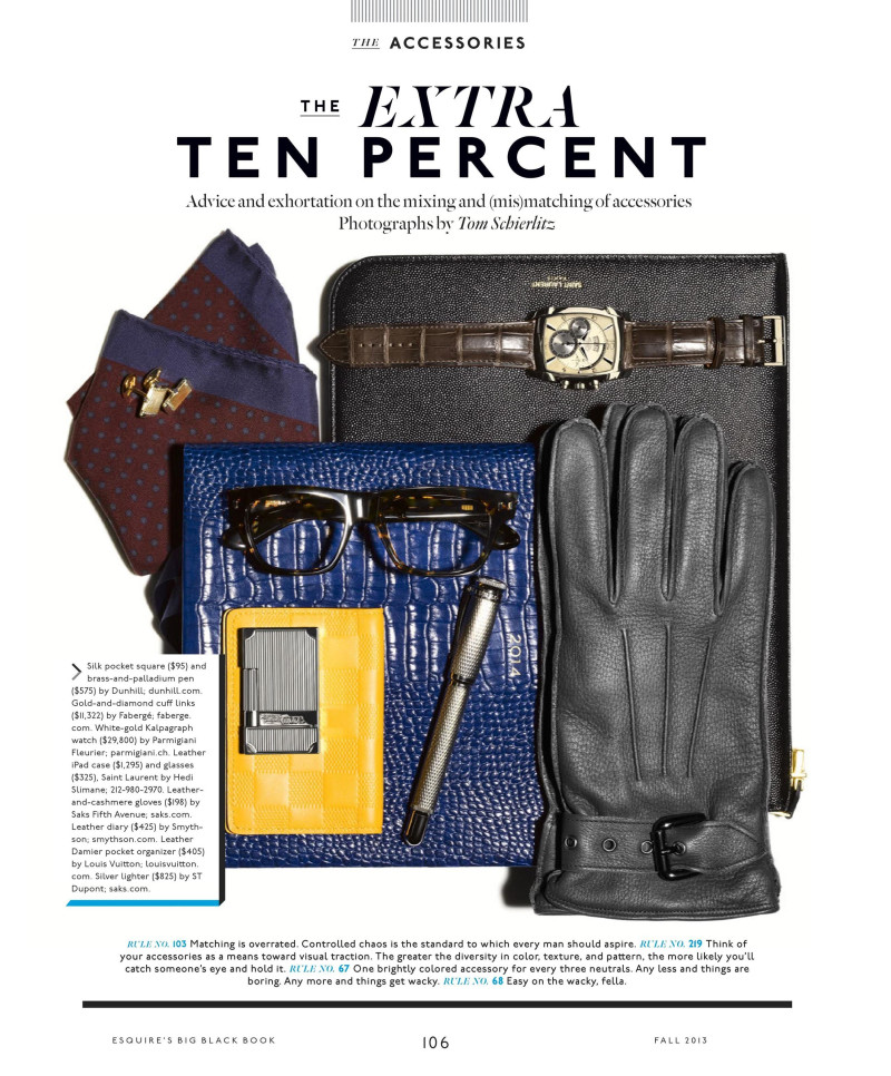 The Accessories | The Extra Ten Percent, September 2013