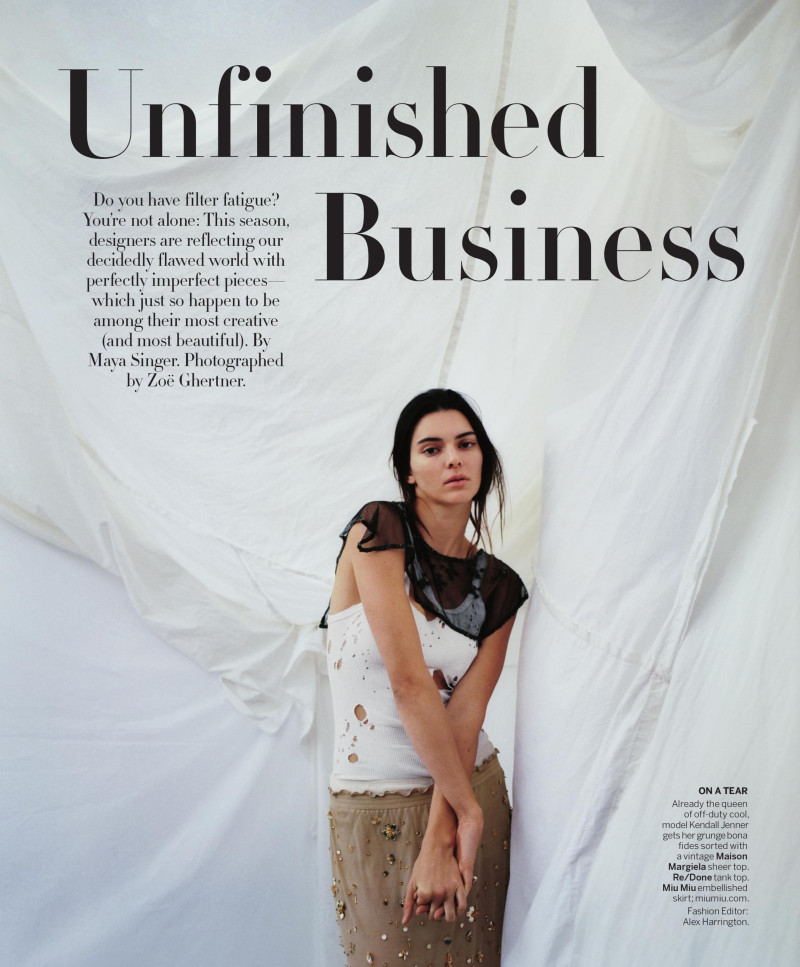 Kendall Jenner featured in Unfinished Business, March 2023