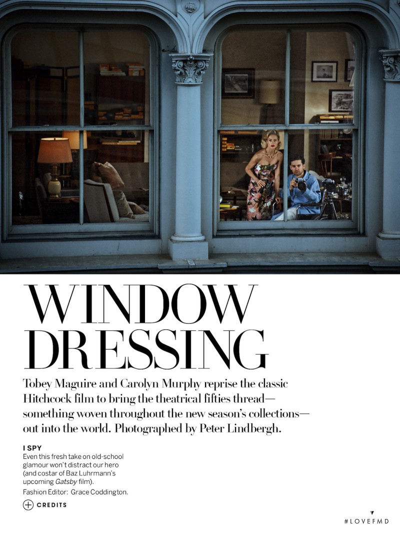 Carolyn Murphy featured in Window Dressing, April 2013