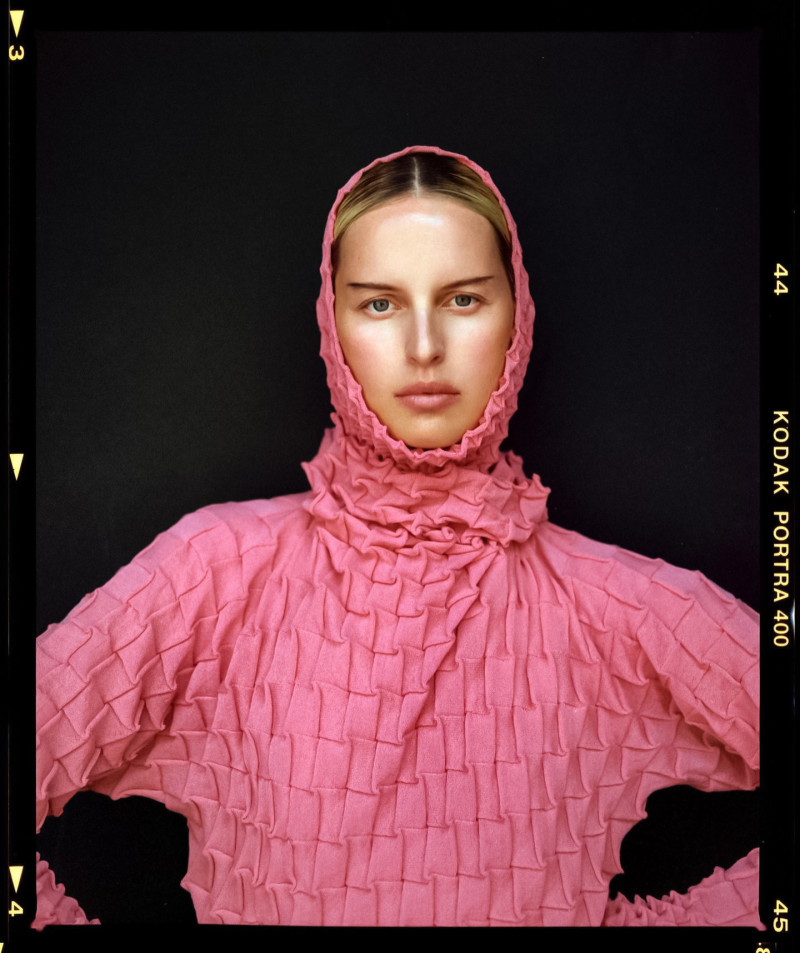 Karolina Kurkova featured in Issey Miyake, December 2022