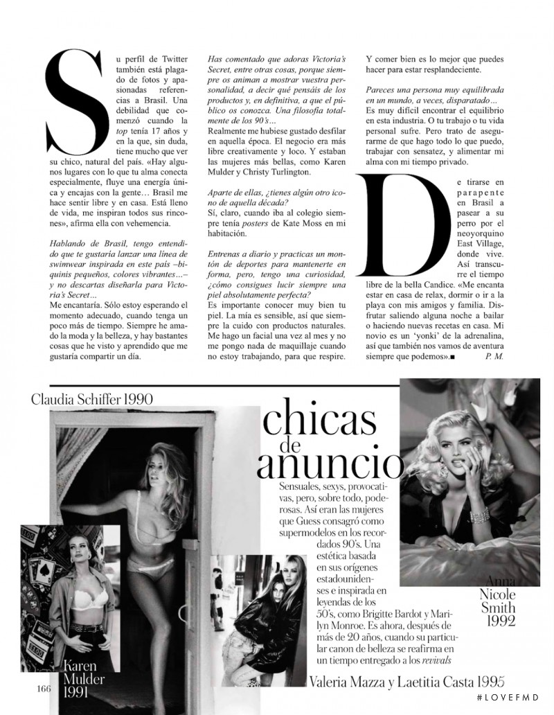 Claudia Schiffer featured in Ha Pasado Un Angel, April 2013