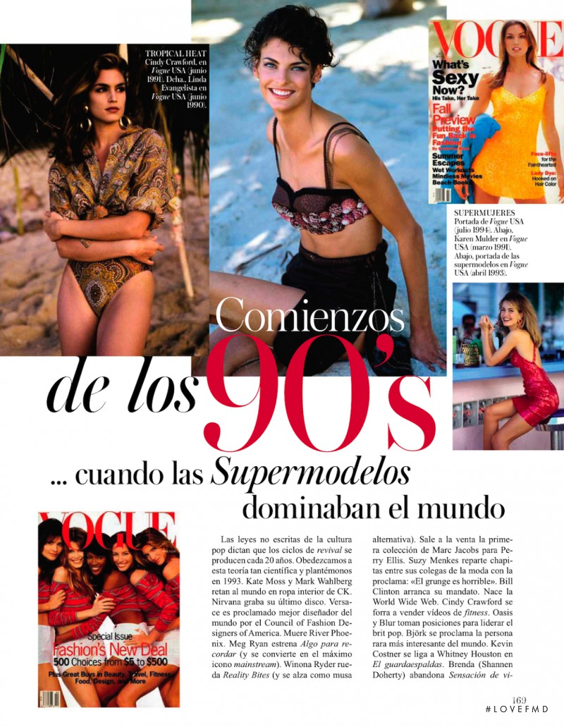 Cindy Crawford featured in Ha Pasado Un Angel, April 2013