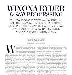 Winona Ryder Is Still Processing