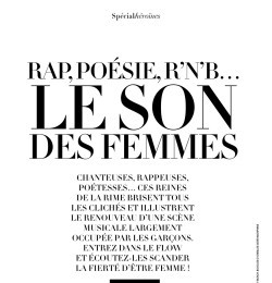 Rap Poésie R’n’b… Le Son Des Femmes