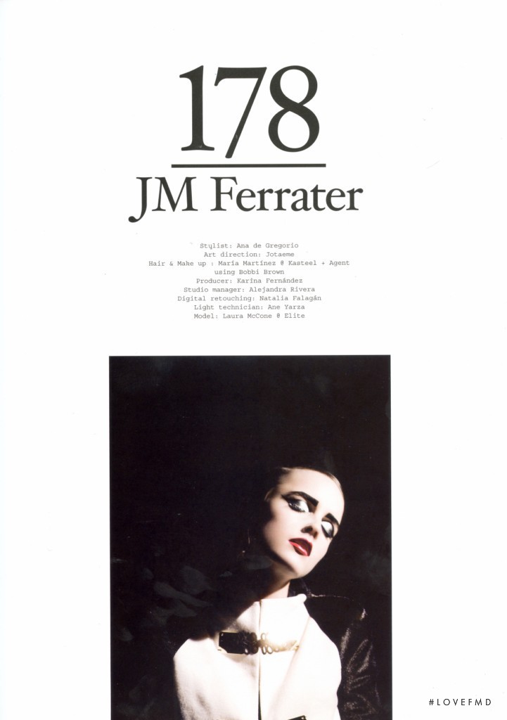 Laura McCone featured in JM Ferrater, November 2010