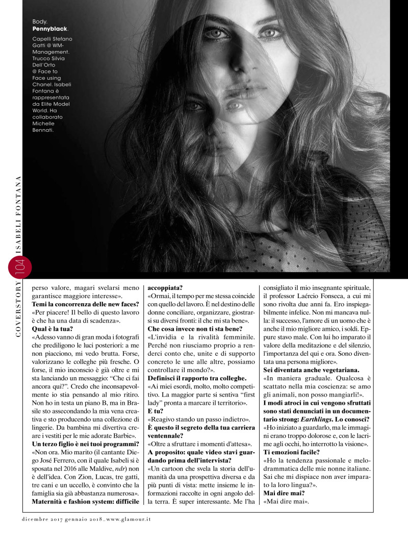 Isabeli Fontana featured in Nei Suoi Occhi, December 2017