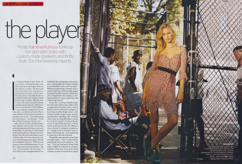 Karolina Kurkova featured in Shopping Chic , November 2004