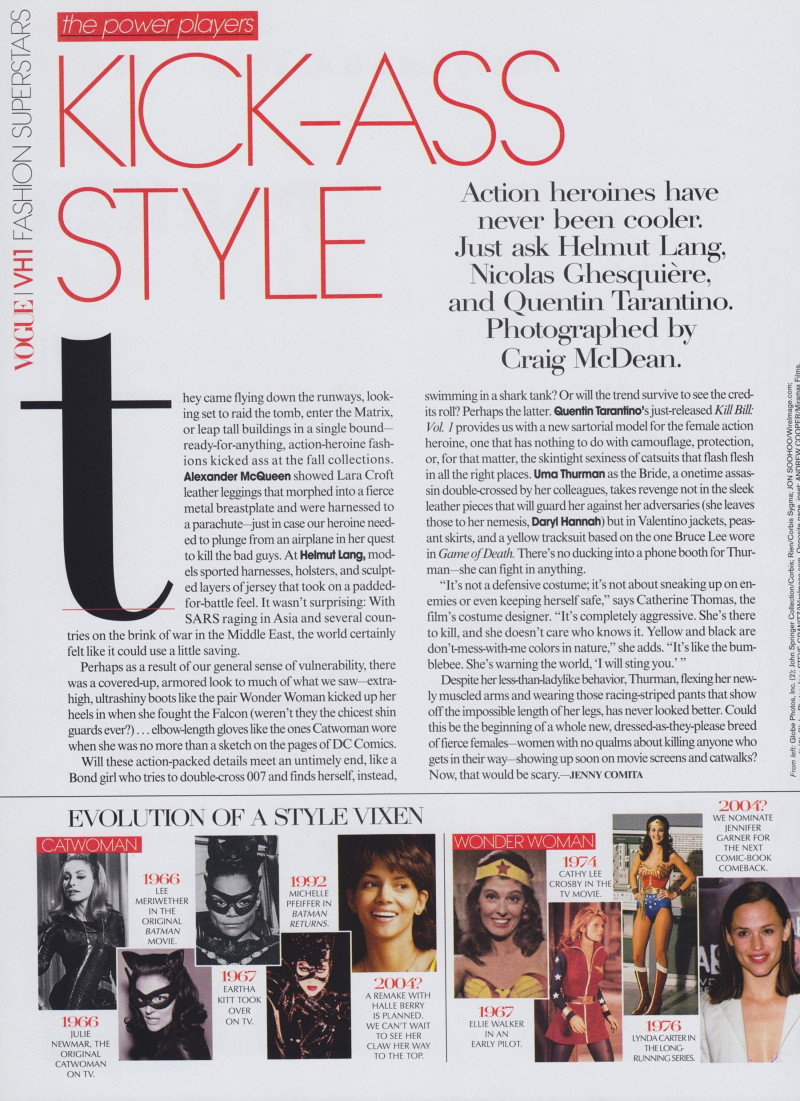 Vogue/VH1 Fashion Superstars: Kick-*** Style, November 2003