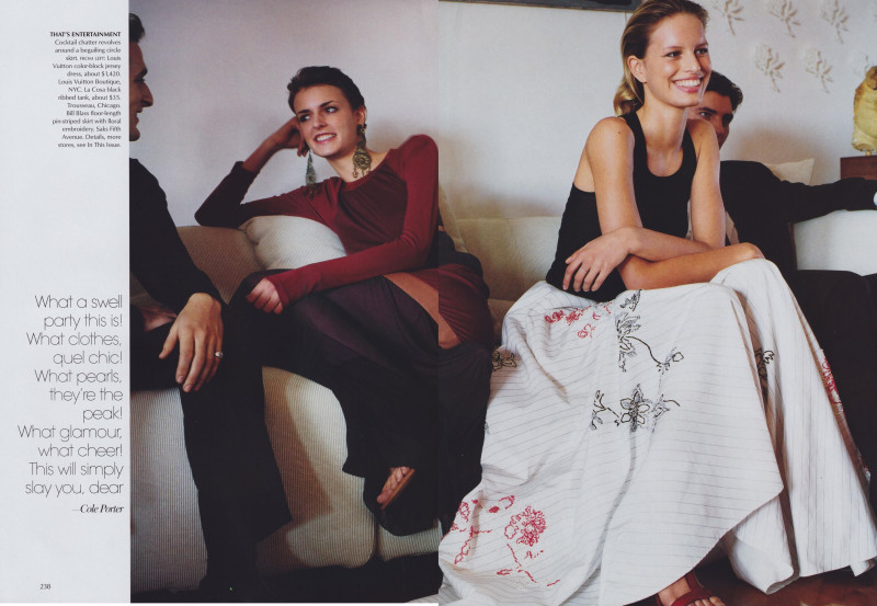 Karolina Kurkova featured in The Dinner Party, May 2002