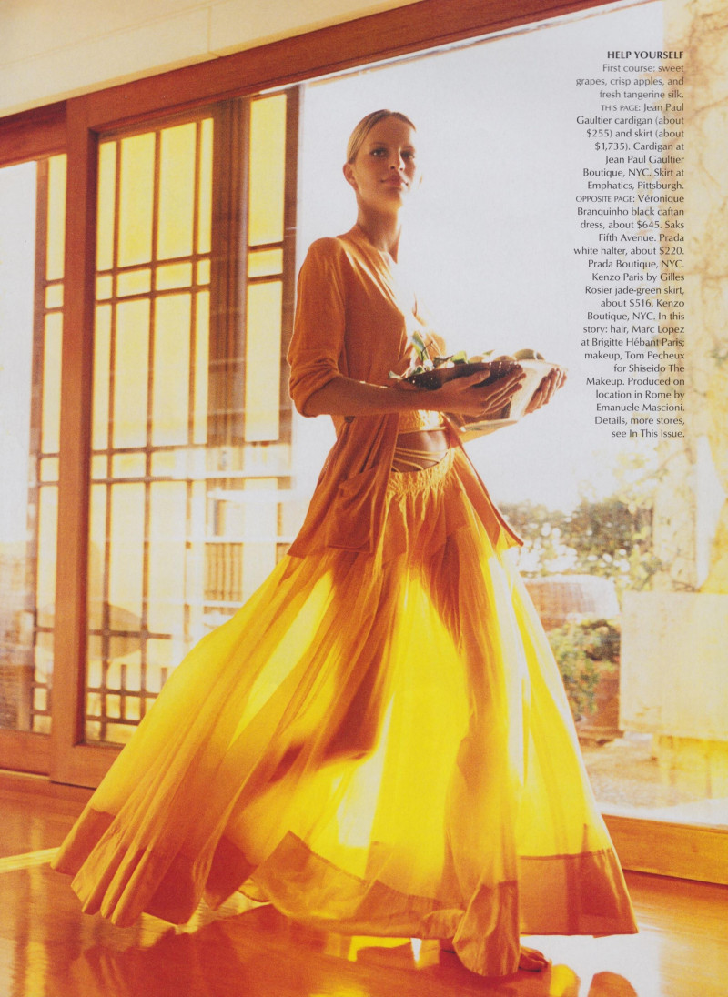 Karolina Kurkova featured in The Dinner Party, May 2002