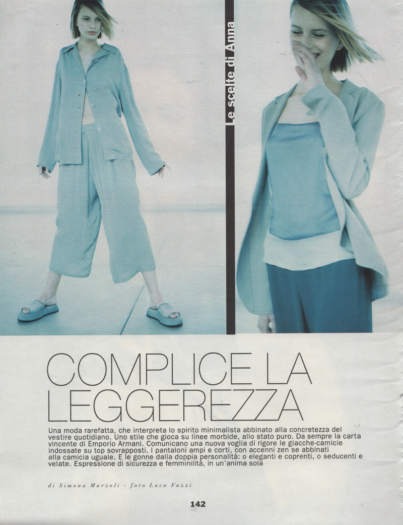 Karolina Kurkova featured in Complice La leggerezza, March 1999