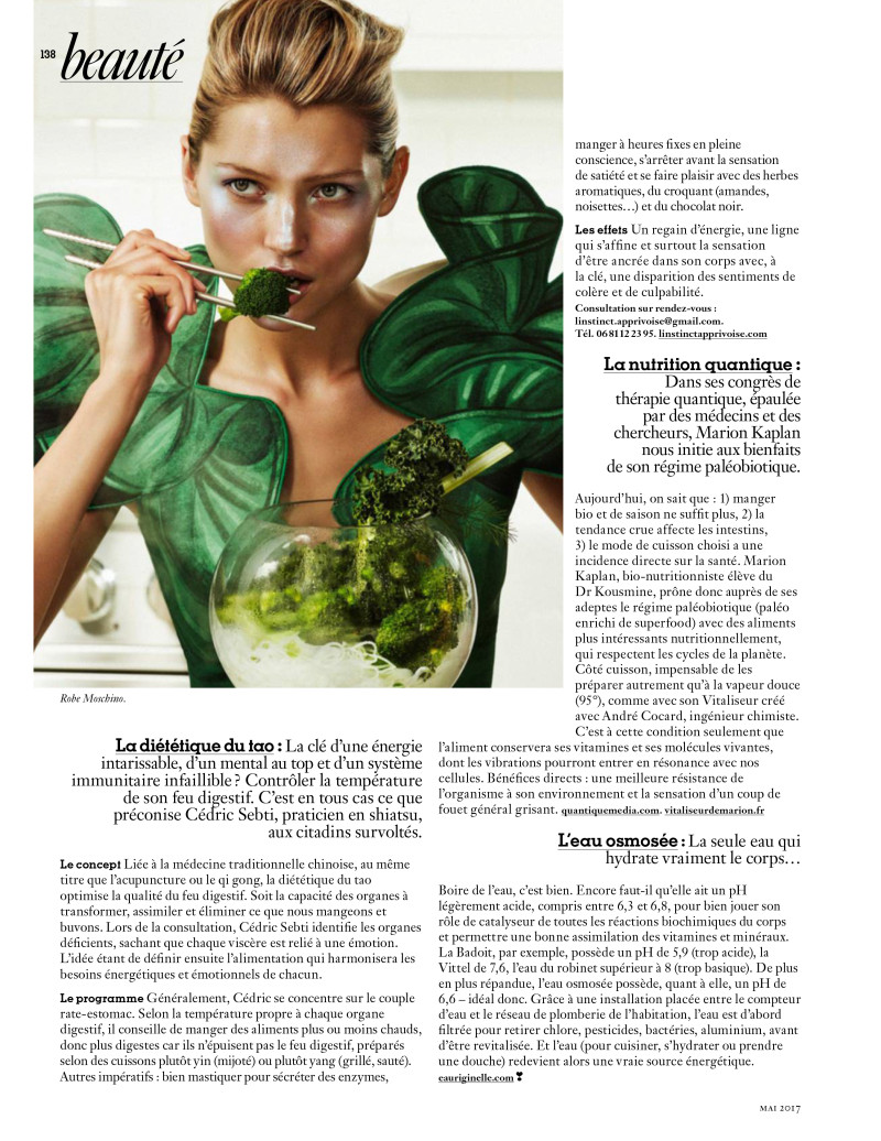 Hana Jirickova featured in La Nouveau Green Power, May 2017