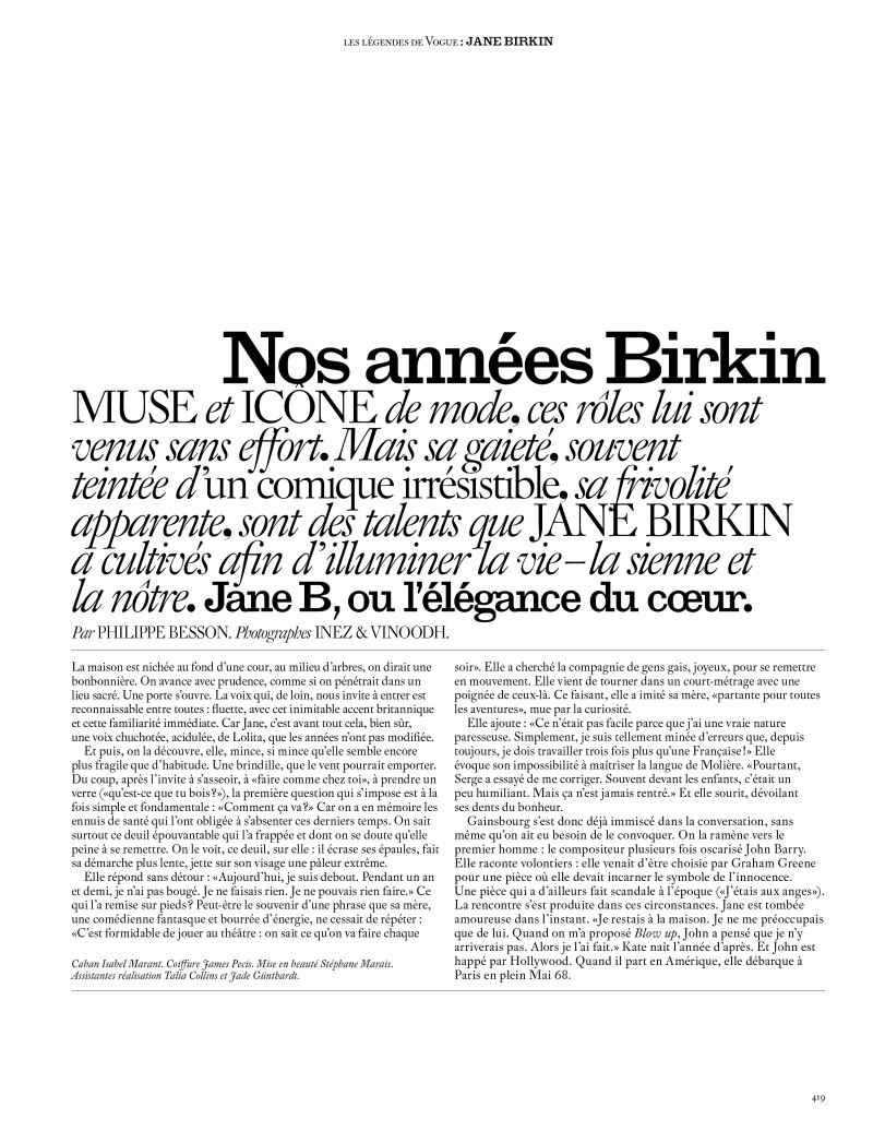 Nos Années Birkin, October 2015