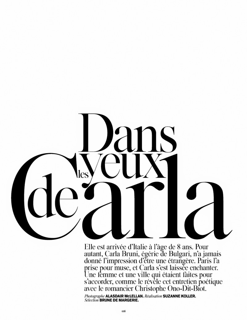 Carla Bruni featured in Dans Les Yeux De Carla, September 2014