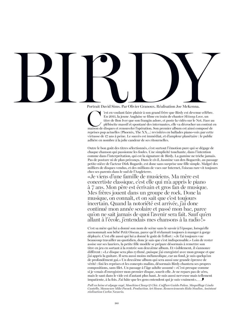 Birdy, August 2013