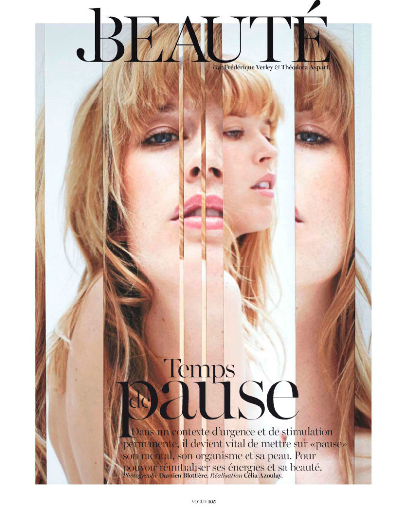 Franziska von Tschurtschenthaler featured in Temps De Pause, April 2013