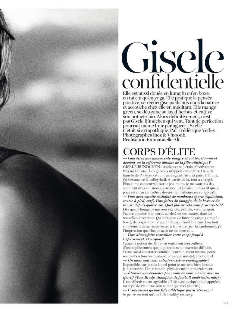 Gisele Bundchen featured in Gisele Confidentielle, June 2012