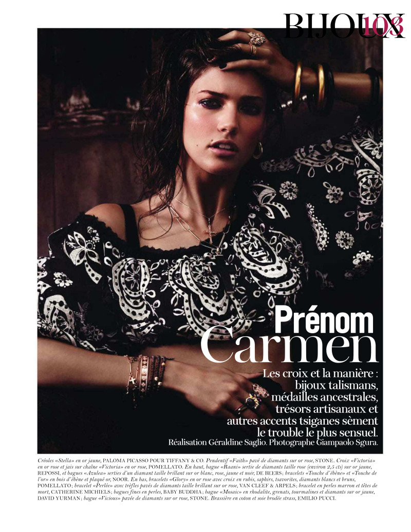 Kendra Spears featured in Prénom Carmen, February 2012