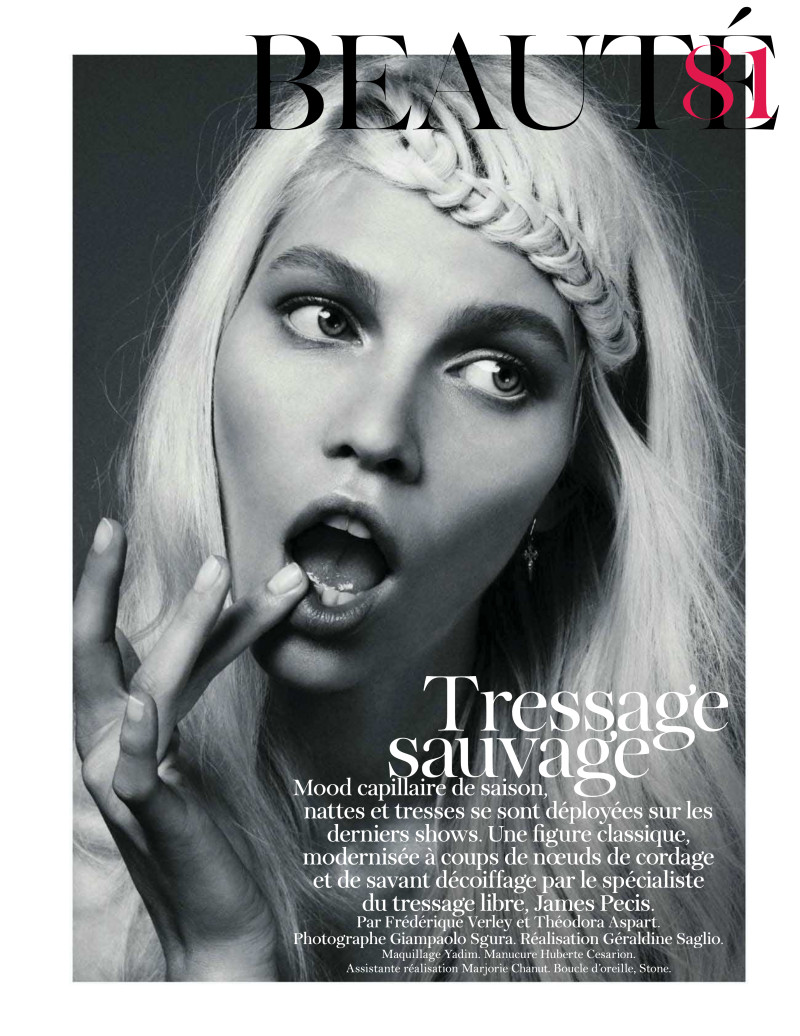 Aline Weber featured in Tressage Sauvage, February 2012