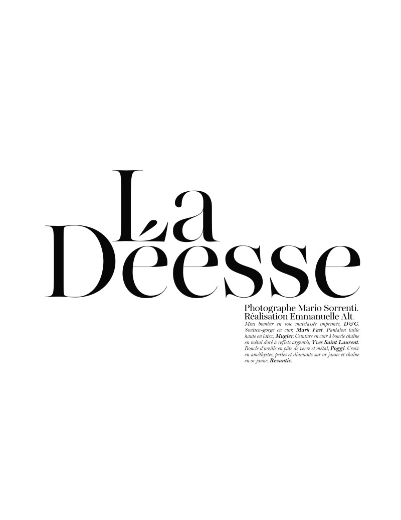 Isabeli Fontana featured in La Déesse, October 2011