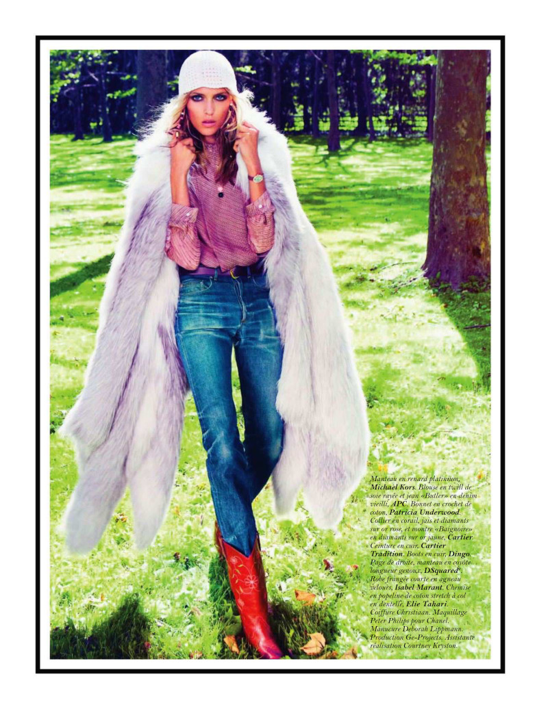 Anja Rubik featured in Hippie Living, September 2011