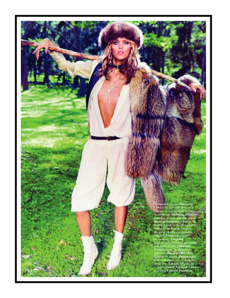 Anja Rubik featured in Hippie Living, September 2011