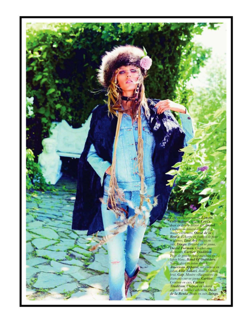 Anja Rubik featured in Hippie Living, September 2011