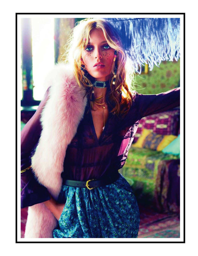 Anja Rubik featured in Hippie Living, September 2011