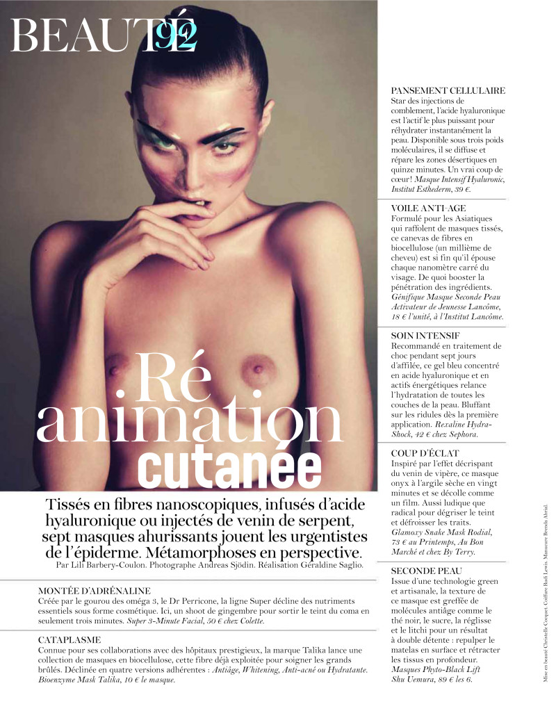 Magdalena Frackowiak featured in Corps Modèle, April 2011