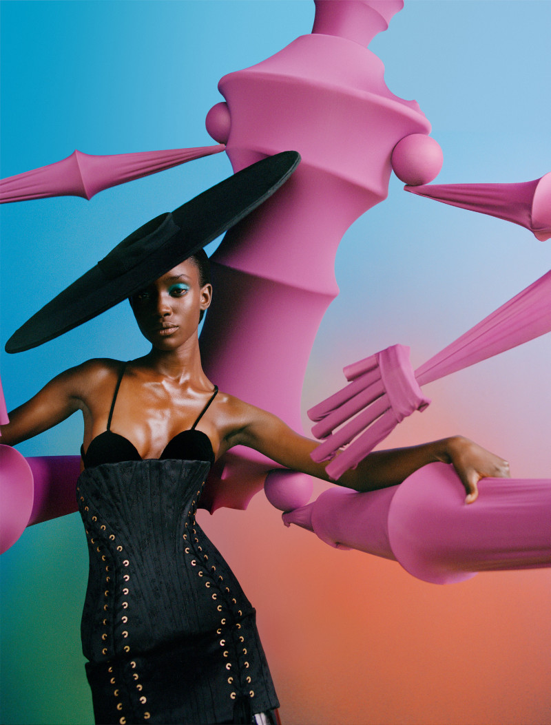 Maty Fall Diba featured in Schiaparelli, July 2022