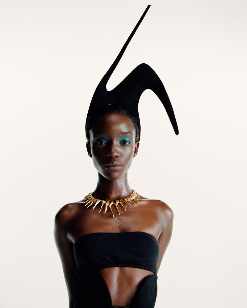 Maty Fall Diba featured in Schiaparelli, July 2022