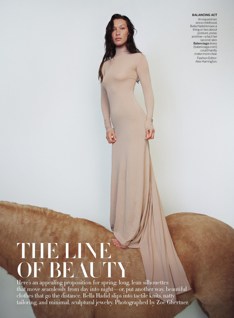 Bella Hadid featured in The Line Of Beauty, April 2024