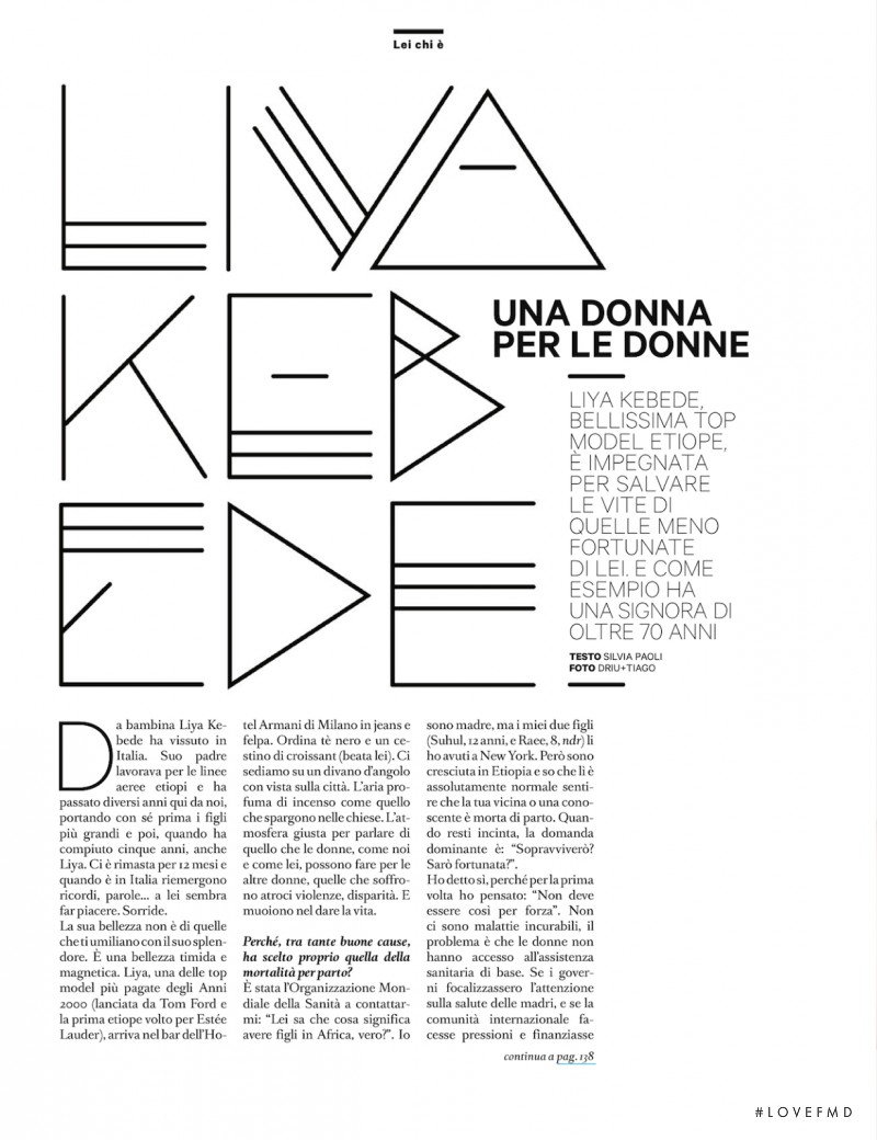 Una Donna Per Le Donne, April 2013