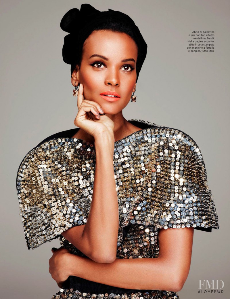 Liya Kebede featured in Una Donna Per Le Donne, April 2013