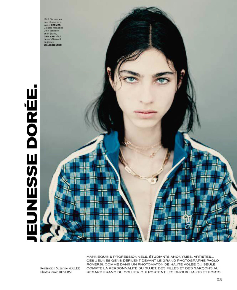 Malaika Holmen featured in Jeunesse Dorée, November 2021