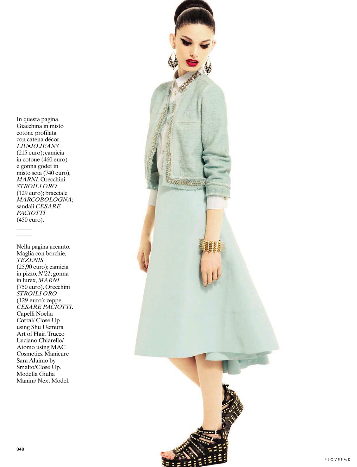 Audrey Rock in Glamour Italy with Giulia Manini wearing Marni,Cesare ...